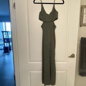 Topshop army green maxi dress